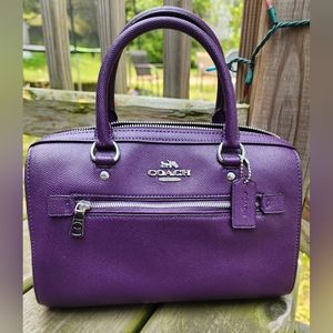 Coach Rowan Satchel Dark Amethyst